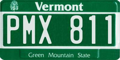 VT license plate PMX811