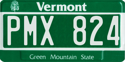 VT license plate PMX824
