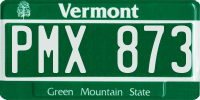 VT license plate PMX873