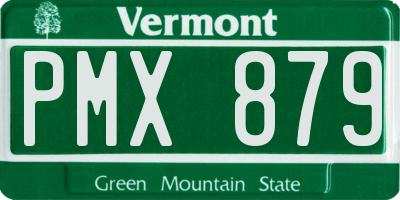 VT license plate PMX879