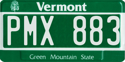 VT license plate PMX883