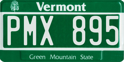 VT license plate PMX895