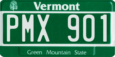 VT license plate PMX901