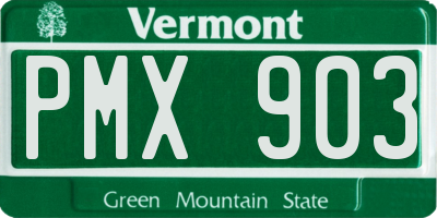 VT license plate PMX903