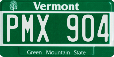 VT license plate PMX904