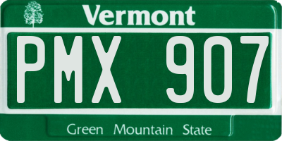 VT license plate PMX907