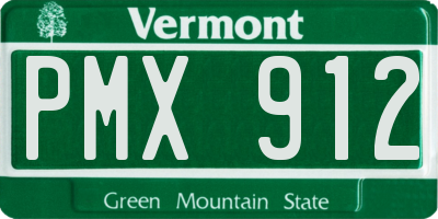 VT license plate PMX912