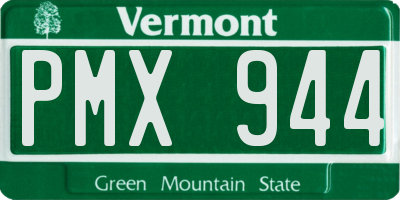 VT license plate PMX944