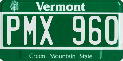 VT license plate PMX960