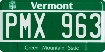 VT license plate PMX963