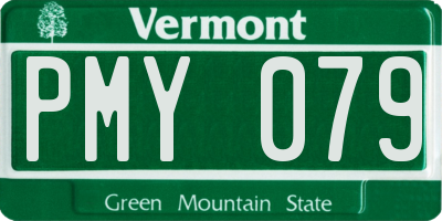 VT license plate PMY079