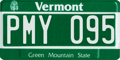 VT license plate PMY095