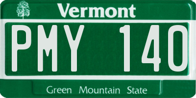 VT license plate PMY140