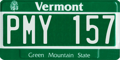 VT license plate PMY157