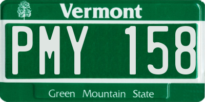 VT license plate PMY158
