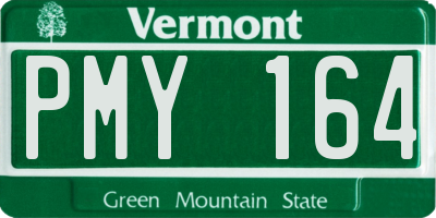 VT license plate PMY164