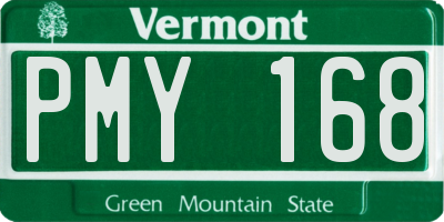 VT license plate PMY168