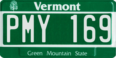 VT license plate PMY169