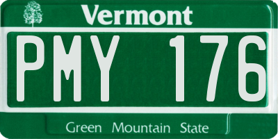 VT license plate PMY176