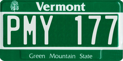 VT license plate PMY177