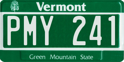 VT license plate PMY241