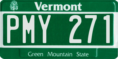 VT license plate PMY271
