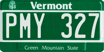 VT license plate PMY327