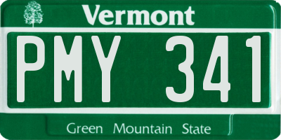 VT license plate PMY341