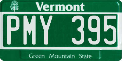 VT license plate PMY395