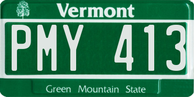 VT license plate PMY413