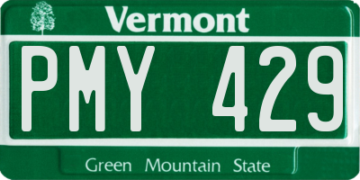 VT license plate PMY429