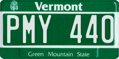 VT license plate PMY440