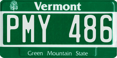 VT license plate PMY486