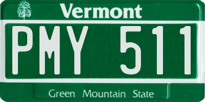 VT license plate PMY511