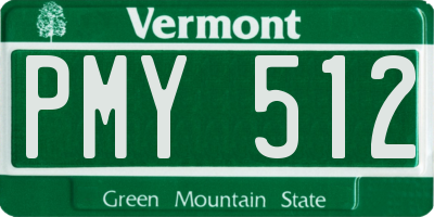 VT license plate PMY512