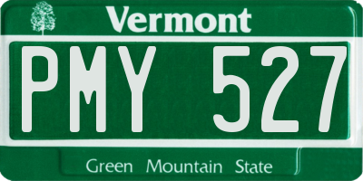 VT license plate PMY527