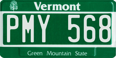 VT license plate PMY568