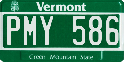 VT license plate PMY586