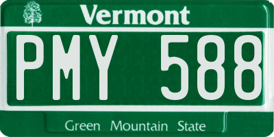 VT license plate PMY588