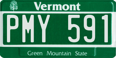 VT license plate PMY591