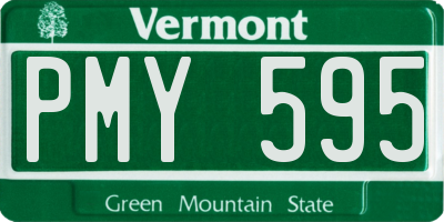 VT license plate PMY595