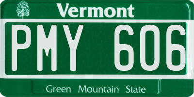 VT license plate PMY606