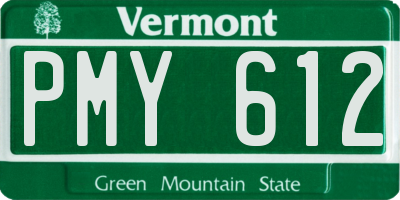 VT license plate PMY612