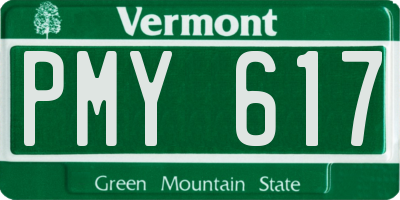 VT license plate PMY617