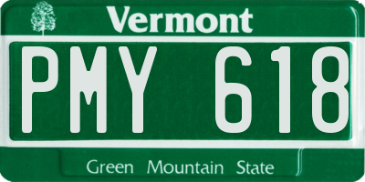 VT license plate PMY618