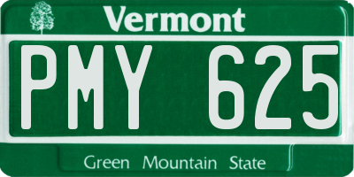 VT license plate PMY625