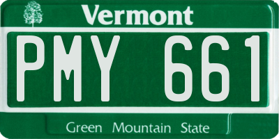VT license plate PMY661