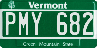 VT license plate PMY682