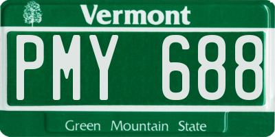 VT license plate PMY688