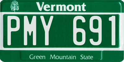 VT license plate PMY691